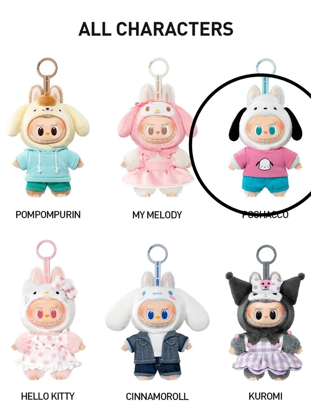 (POCHACCO) Labubu Monsters x Hello Kitty